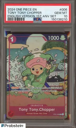 2024 One Piece English Version 1st Anniversary Set #006 Tony Tony Chopper PSA 10 - Image 1