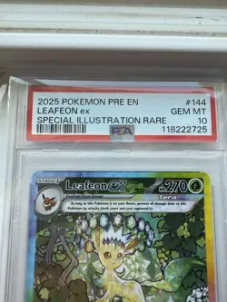 Pokemon Leafeon ex Prismatic Evolutions Special Illustration Rare #144 PSA 10 - Image 4