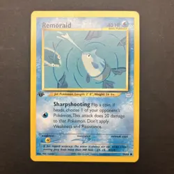 Remoraid - 50/64 - 1st Edition Neo Revelation Set - Pokemon Card - VLP - Image 1