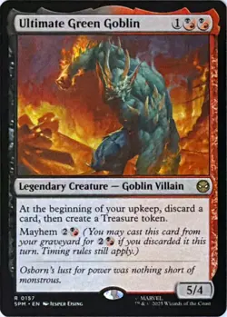 Ultimate Green Goblin 157 Rare Marvel's Spider-Man Magic: The Gathering NM - Image 1