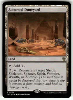 ACCURSED DUNEYARD #20 MTG COMMANDER: AETHERDRIFT RARE - Image 1