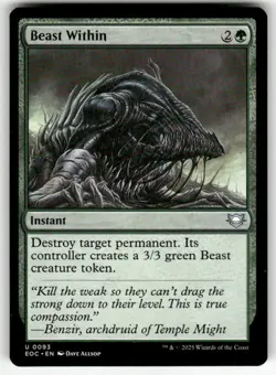 BEAST WITHIN #93 MTG COMMANDER: EDGE OF ETERNITIES UNCOMMON - Image 1