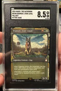 2024 Magic: The Gathering Fallout #0340 Dogmeat, Ever Loyal Mythic Rare SGC 8.5 - Image 1