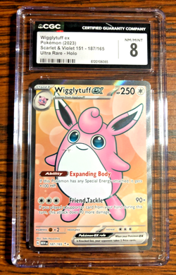 Wigglytuff EX Ultra Rare #187|CGC NM/MINT 8|Scarlet & Violet 151|Pokemon TCG - Image 1