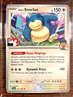 Hop's Snorlax Regular Rare #117|CGC NM-MT+ 8.5|Prize Pack Series 7|Pokemon TCG - Image 2