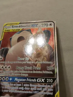 Near MINT! Eevee & Snorlax GX Tag Team 120/181 Pokemon Sun & Moon Team Up - Image 4