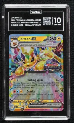 Jolteon ex (Surprise Box Promo) Pokemon Prismatic Evolutions PRE TAG 10 GEM MINT - Image 1