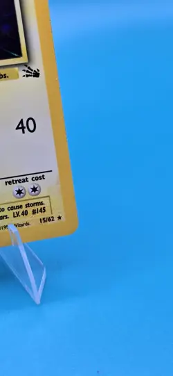 Zapdos 1999 Fossil 15/62 Holo Rare 80 HP Unlimited Vintage Pokemon Card - Image 4