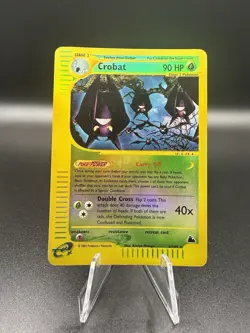 Pokemon Crobat Rare Reverse Holo Card Skyridge 6/144 2003 90 HP Stage 2 - Image 1