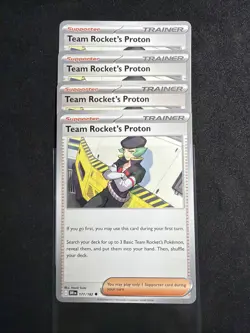 4x Team Rocket's Proton 177/182 x4 Destined Rivals Pokemon TCG Playset NM - Image 1