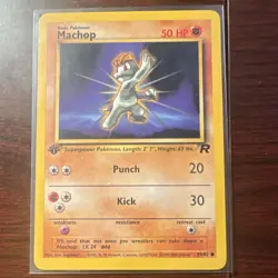 Pokemon Machop 59/82 Team Rocket Common English Card - Image 1