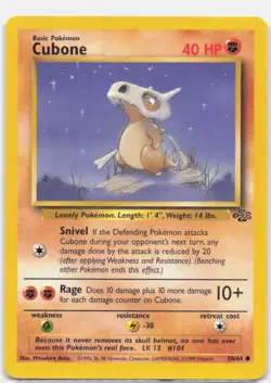 Cubone 50/64 Common Jungle Pokemon Unlimited Lightly Played - Image 1