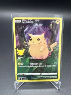 Pokemon TCG Pikachu Full Art Rare Card 005/025 Celebrations MP Condition - Image 1
