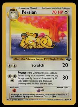Persian 42/64 Jungle Pokemon TCG LP - Image 1