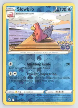 Slowbro 020/078 Pokemon Pokemon GO Reverse Holo Uncommon Near Mint - Image 1