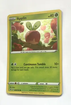Applin Double Swirl Cosmos Foil Holo Promo 020/192 Sword & Shield Pokemon NM - Image 2