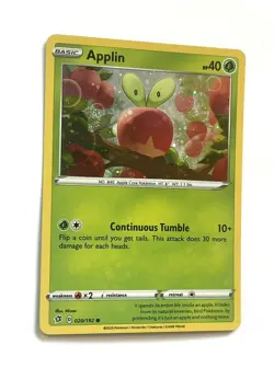 Applin Double Swirl Cosmos Foil Holo Promo 020/192 Sword & Shield Pokemon NM - Image 3