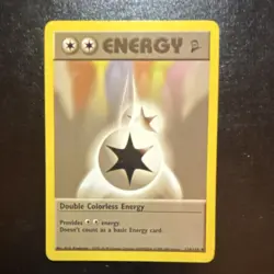 Pokemon TCG Double Colorless Energy Base Set 2 124/130 Regular Uncommon - Image 1