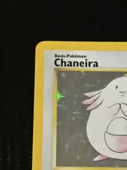 Pokemon TCG Chaneira Chansey Base Set Holo Rare GERMAN 3/102 MP/LP - Image 3