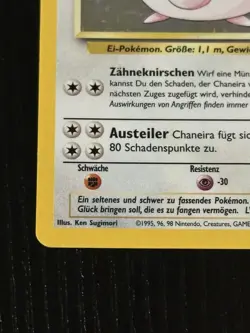 Pokemon TCG Chaneira Chansey Base Set Holo Rare GERMAN 3/102 MP/LP - Image 5