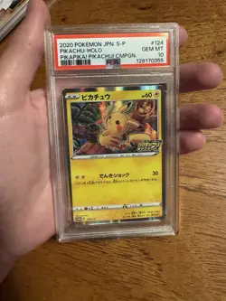 PIKACHU HOLO PSA 10 2020 POKEMON SWSH S-P PROMOS JAPANESE #124/S-P PIKAPIKA! 204 - Image 1