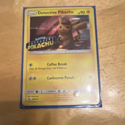 Pokemon TCG Detective Pikachu SM190 Promo Stamped Holo 90 HP Card - Image 1