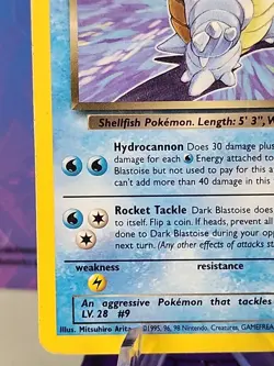 Dark Blastoise 20/82 Team Rocket Non-Holo 2000 WOTC Pokemon – LP/mp - Image 5