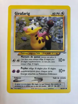 Pokemon [FRENCH] Girafarig 66/105 Neo Destiny 2000 NM - Image 1