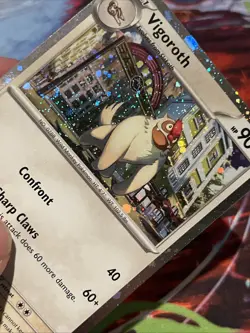 Vigoroth 161/193 Paldea Evolved Cosmos Holo DOUBLE SWIRL Pokemon Card NM - Image 2