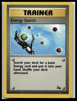 Energy Search #59/62 Fossil Lightly played Pokemon tcg - Image 1