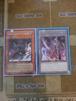 YUGIOH GORZ THE EMISSARY OF DARKNESS DLG1-EN003 SECRET VLP + EMISSARY TOKEN NM - Image 1