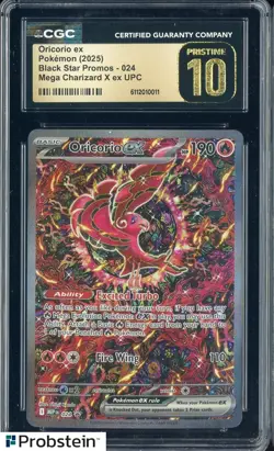 #2 2025 Pokemon MEP EN BSP Ultra Premium UPC #024 Oricorio ex CGC 10 PRISTINE - Image 1