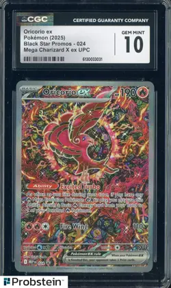 2025 Pokemon MEP EN BSP Ultra Premium UPC #024 Oricorio ex CGC 10 GEM MINT - Image 1