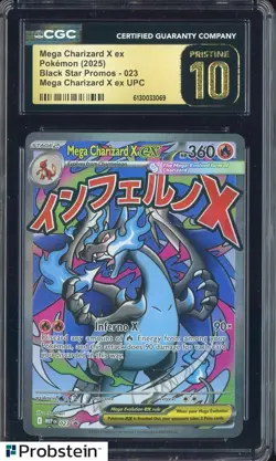 2025 Pokemon MEP EN BSP Ultra Premium UPC Mega Charizard X ex CGC 10 PRISTINE - Image 1