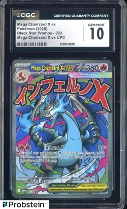 #7 2025 Pokemon MEP EN BSP Ultra Premium UPC Mega Charizard X ex CGC 10 GEM MINT - Image 1