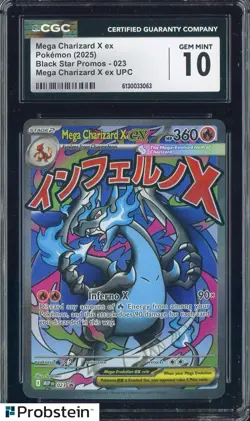 #8 2025 Pokemon MEP EN BSP Ultra Premium UPC Mega Charizard X ex CGC 10 GEM MINT - Image 1