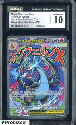 #10 2025 Pokemon MEP EN BSP Ultra Premium UPC #023 Mega Charizard X ex CGC 10 - Image 1