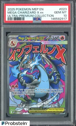 2025 Pokemon MEP EN BSP Ultra Premium UPC #023 Mega Charizard X ex PSA 10 - Image 1