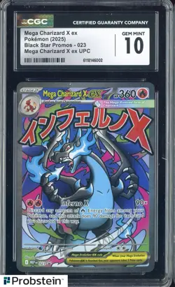 #1 2025 Pokemon MEP EN BSP Ultra Premium UPC Mega Charizard X ex CGC 10 GEM MINT - Image 1