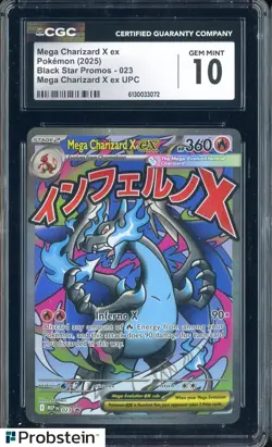 #13 2025 Pokemon MEP EN BSP Ultra Premium UPC #023 Mega Charizard X ex CGC 10 - Image 1
