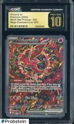 #1 2025 Pokemon MEP EN BSP Ultra Premium UPC #024 Oricorio ex CGC 10 PRISTINE - Image 1
