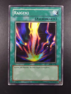 YUGIOH 2003 | RAIGEKI | LOB-G042 | GERMAN | VERY GOOD (MP) - Image 1