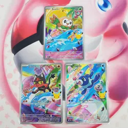 Rowlett 043 + Litten 044 + Popplio 045 - First Partner Pokemon Cards #L287 - Image 1