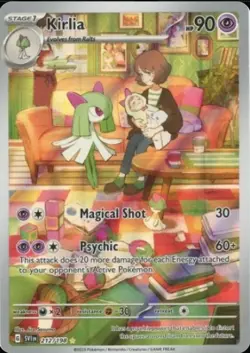 Kirlia 212/198, Scarlet & Violet Base Set, Holo Illustration Rare Card Pokemon - Image 1