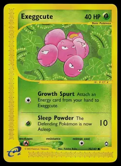 Pokemon Card - Exeggcute Aquapolis 76 Common - Image 1