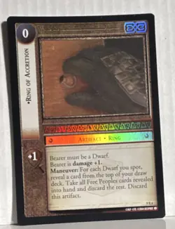Decipher Lord of the Rings TCG EX3 Dwarf Artifact Ring Holo Card Lot 9R6 9R7 9R8 - Image 4