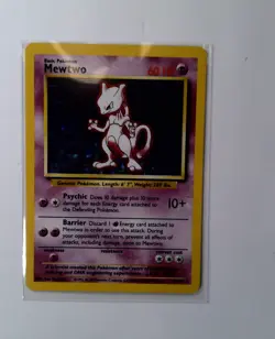 1999 Pokemon TCG Mewtwo Holo Rare Card 10/102 Base Set Vintage WOTC VLP - Image 1