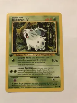 Jungle 57/64 Nidoran F Spanish Common 1st Edition Card - Image 1
