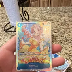 One Piece CCG Rebecca Dressrosa Foil OP15-053 Blocker Character Card - Image 1