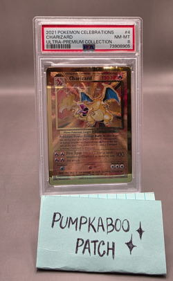 Charizard Pokemon Celebrations Ultra-Premium Collection #4 PSA 8 Metal Card - Image 1